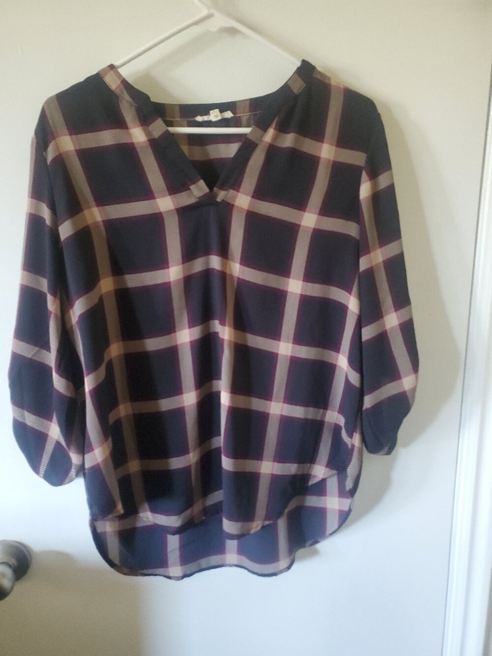Maurices plaid work blouse